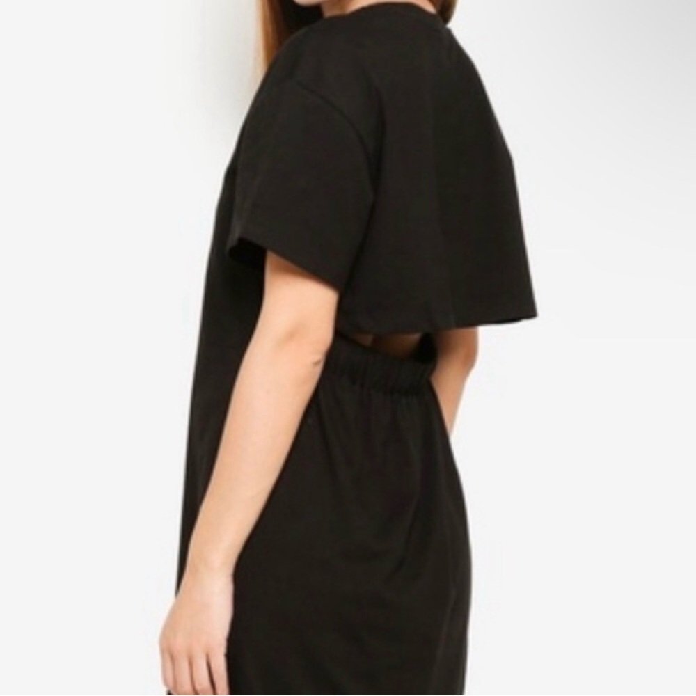 H&M Black T-Shirt Dress with Open Black Cutout